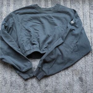 ALO Yoga Black Cropped Sweater